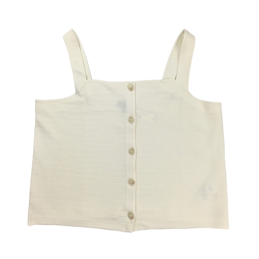 J Crew Textured Button-Front Tank